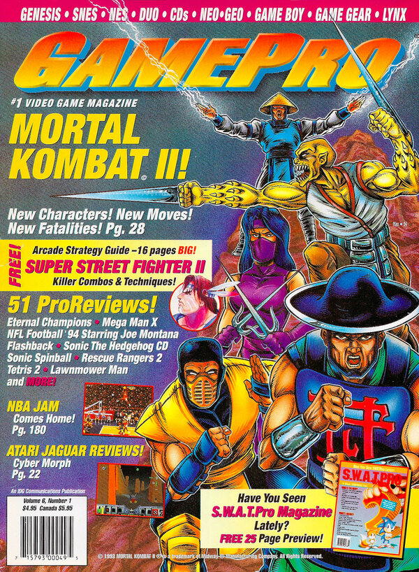 GamePro 054 (Jan 1994) Mortal Kombat II cover